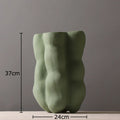Axyaa Abstract Multi Legged Ceramic Vase for Green Floral Arrangement