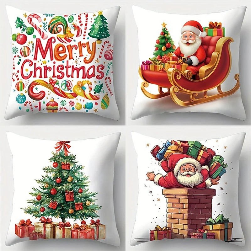 Axyaa Christmas Santa Claus Gift Pillowcase Set