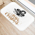 Axyaa Golden Black Letter Printed Door Mat, Non-Slip Floor Home Decoration