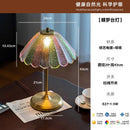 Axyaa French Medieval Butterfly Dream Glass Table Lamp LED E27 Romantic Atmosphere Desk Light