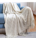 Nordic Stripes Throw Blanket Axyaa - Soft Boho Decor Bedspread & Sofa Cover