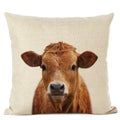 Axyaa Cute Animal Parrot & Deer Linen Pillowcase for Bedroom & Living Room