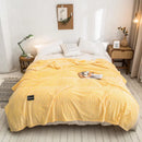 Axyaa Gray Coral Fleece Plaid Blanket: Soft & Warm Single/Queen/King Bedspread