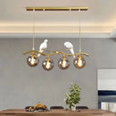 Axyaa Glass Pendant Lights: Minimalist 4-Head LED Interior Decor Lamps