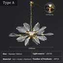 Axyaa Retro Luxury Leaf Chandelier Home Decor - Designer Bedroom Living Dining Room Pendant Light