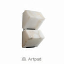 Axyaa Marble Wall Light: Modern Minimalist Nordic Square Alabaster Fixture