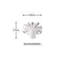 Axyaa White Ceramic Vase: Artistic Flower Vessels for Hydroponic/Dried Flower Arrangement