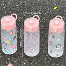 Axyaa Unicorn & Mermaid Water Bottle with Carry Handle and Flip Lid