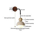 Axyaa Nordic LED Wall Lamp Travertine Wood Glass Stair Light