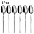Axyaa Stainless Steel Dining Set: 30 Pcs Solid Cutlery Knife Fork Spoon Mirror Utensils