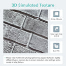 Axyaa 3D Faux Brick Tile Stickers, Matte Finish, Water & Mold Resistant, 30x30cm
