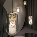 Axyaa Marble Glass Chandelier LED Pendant Lamps for Indoor Room Decor