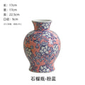 Axyaa Blue & White Porcelain Pomegranate Vase - High-end Ceramic Home Decor