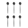 Axyaa Matte Stainless Steel Teaspoon Set for Dessert, Coffee, Ice Cream - 6 Pcs