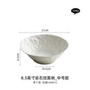 Axyaa Rock Grain Soup Bowl, Bamboo Hat Salad Bowl, Ceramic Noodle Bowl