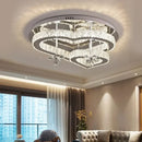 Axyaa Heart Crystal LED Ceiling Light - Stainless Steel Fixture