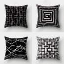 Axyaa Geometric Star Square Pillow Cover - Modern Home Decor Art Print