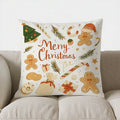 Holiday Sweet Treats Cushion Cover by Axyaa: Festive Christmas Wreath Design for Sofa, Bedroom, Car