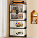Axyaa Cat House Cabinet: 1-3 Tier, 60cm Wide, Black/Gray for Bedroom/Living Room