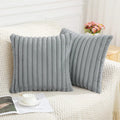 Axyaa Soft Fluffy Striped Plush Cushion Covers for Stylish Home Decor