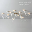 Axyaa Marble Designer Belt Pendant Light: Dimmable Luxury Chandelier