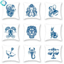 Axyaa Zodiac Constellation Print Pillowcase 45x45cm