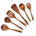 Axyaa Wooden Kitchen Utensil Set with Storage Bucket