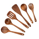 Axyaa Wooden Kitchen Utensil Set with Storage Bucket