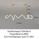 Axyaa Nordic LED Chandelier for Home Decor - Luminous Pendant Lighting