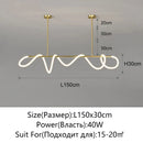 Axyaa Nordic Long Hose LED Chandelier for Home Decor Pendant Lighting