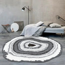 Axyaa Gradient Fluffy Irregular Shape Rug for Living Room Bedroom Study Anti-slip Mat