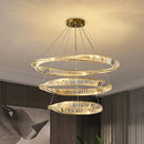 Axyaa Crystal Pendant Lamp: Modern LED Ceiling Light for Luxury Living Rooms