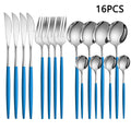 Axyaa 16-Piece Stainless Steel Tableware Set for Home, Hotel, and Restaurant