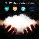 Axyaa White Goose Down Comforter - Fluffy & Luxurious Quilted Duvet Insert