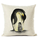 Axyaa Penguin Cushion Cover: Cute Sofa Pillow for Kids & Living Room, 45x45cm
