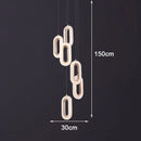 Axyaa Nordic Stair Chandelier, Living Room Dining Pendant Lights, Ceiling Light