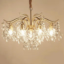 Luxury Gold Crystal Pendant Chandelier for Bedroom Living Dining Kitchen Room - Axyaa Crystal Lighting