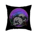 Axyaa Halloween Skull Cat Pumpkin Bat Castle Pillowcase 45x45cm