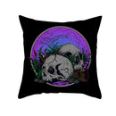 Axyaa Halloween Skull Cat Pumpkin Bat Castle Pillowcase 45x45cm