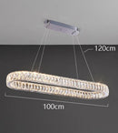 Axyaa Crystal Chandelier: Modern Stair Pendant Lamp for Living Room, Interior Lighting