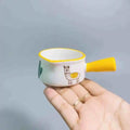Axyaa Mini Milk Pot with Seasoning Handle - Creative Ceramic Milk Cup, 50ml
