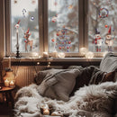 Axyaa Christmas Window Clings, Snowman & Candy House Static Stickers Decoration