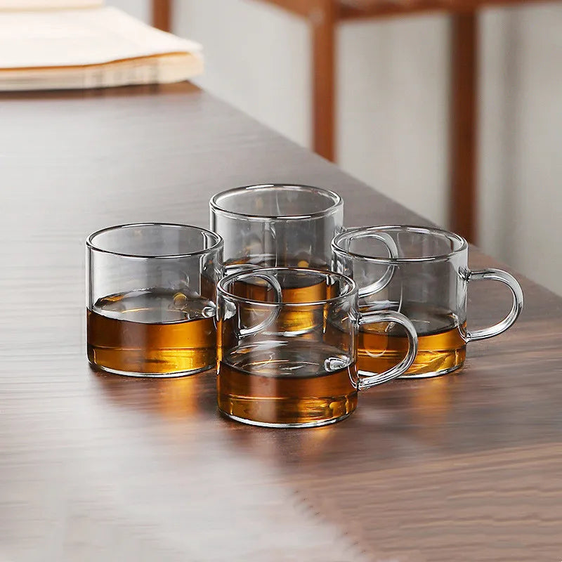 Axya Glass Teapot Set with Wooden Handle and Double Layer Filter