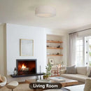 Axyaa Nordic Fabric Ceiling Lamp for Cozy Bedroom & Study Room