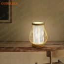Axyaa Zen Bamboo Art Bedside Lamp for Bedroom and Living Room Zen Decor