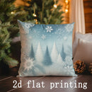 Axyaa Winter Forest Snowflake Pattern Cushion Covers - For Sofa, Bedroom, Car