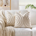 Axyaa Tufted Tassel Diamond Cushion Cover - Boho Style - 45x45cm