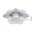 Axyaa Crystal LED Ceiling Chandelier for Kitchen Living Room Chrome Lighting