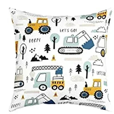 Axyaa White Decorative Pillowcase, Short Plush Square Cushion Cover