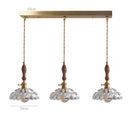 Axyaa Copper LED Glass Pendant Light Fixture Vintage Hanging Lamp